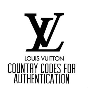 Country Codes for LV Bags